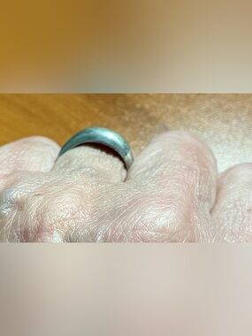 Silver-Tone Dome Ring Size 6 Bold Statement Wedding Band Minimalist VTG Estate